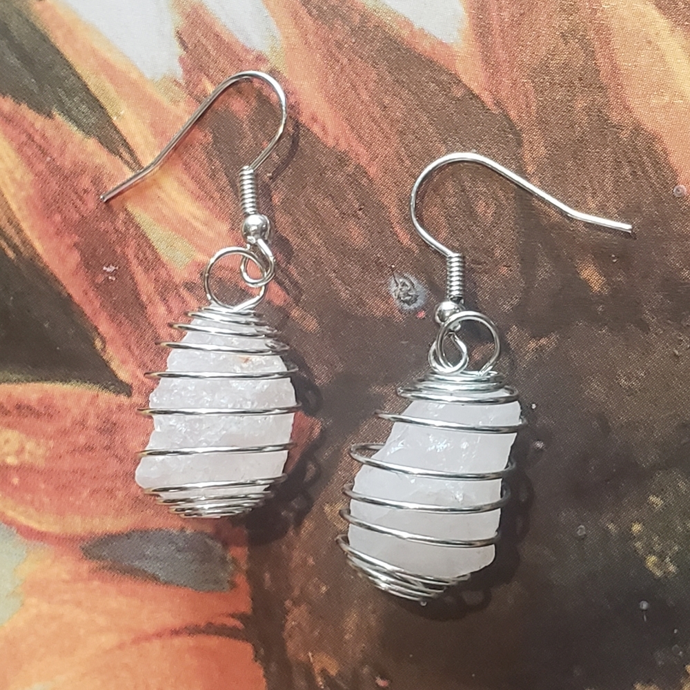 Light Rose Quarts Earrings
